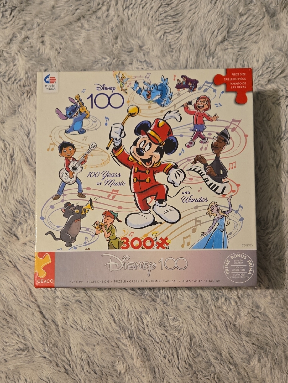 Disney 100 Years of Music And Wonder 300 Piece Puzzle featuring Mickey Mouse